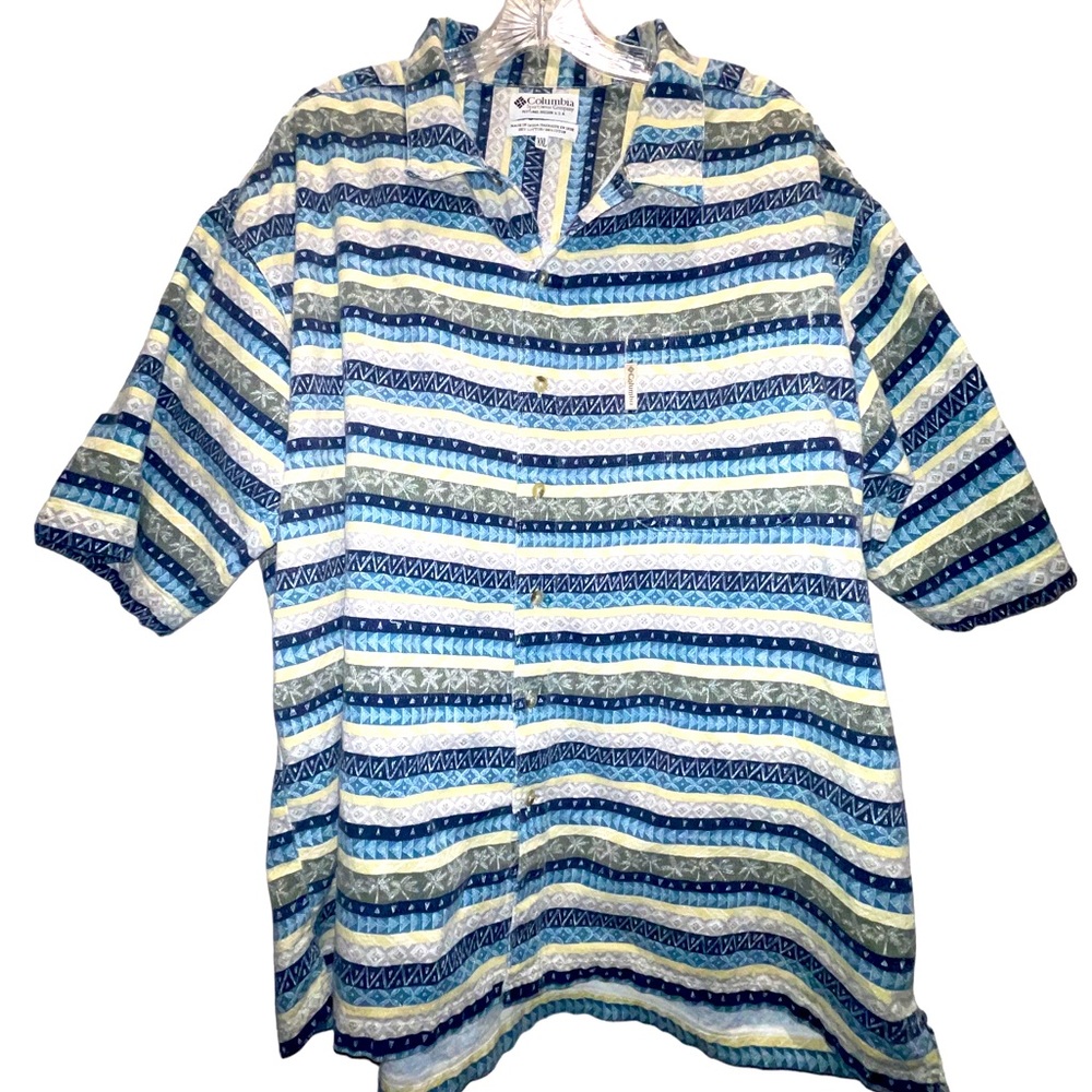 Nice Men’s Columbia Short Sleeve Button Down Shirt Casual 100% Cotton Size XXL